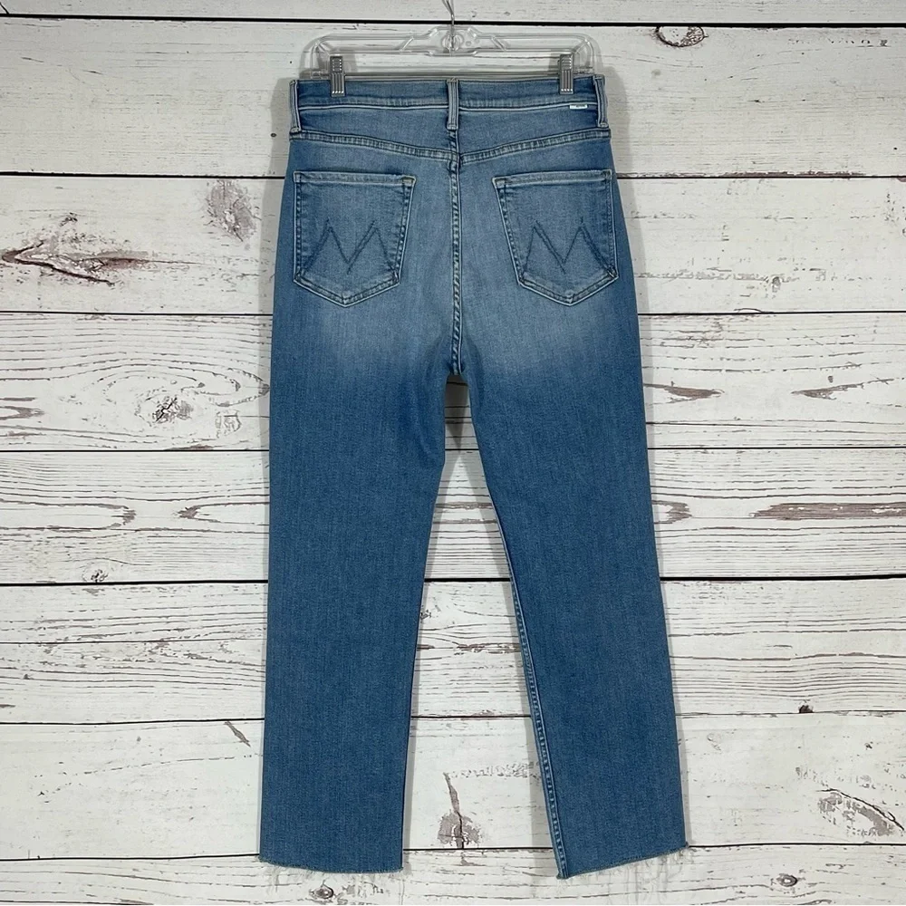 MOTHER High Waisted Rider Ankle Fray Jeans - Party Like A Pirate - Sz - 32 - Picture 4 of 12